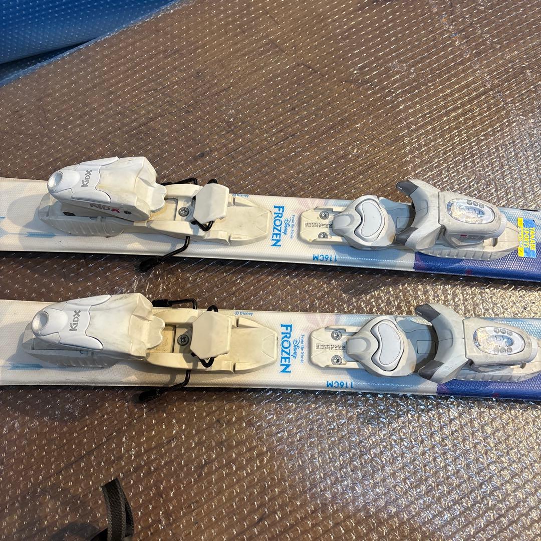 女の子　ジュニアスキーセット　ロシニョール　116cmアナ雪　21-21.5cm