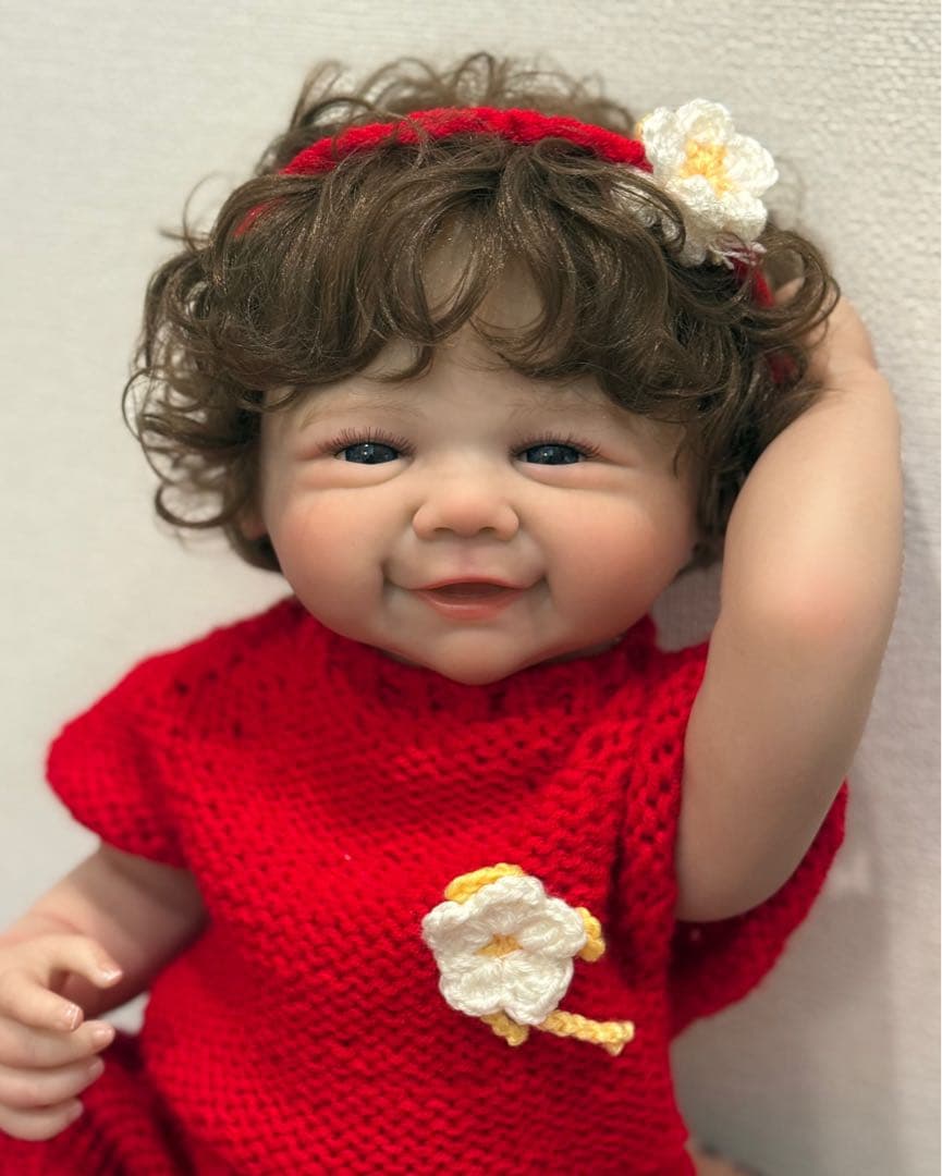 ★新品★リボーンドール フルボディー 天使の笑顔のベビーちゃん45cm 女の子