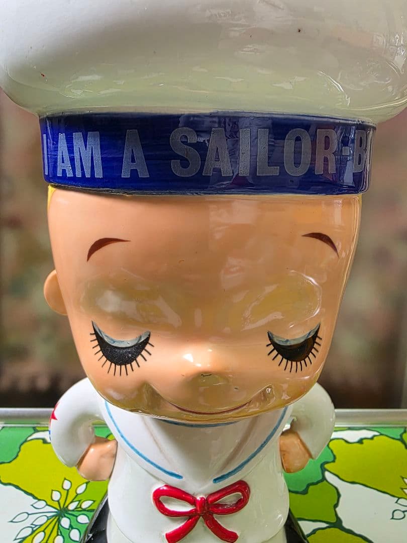 専用トミー様　内藤ルネ　セーラー服のキャラクター 置物　陶器製貯金箱