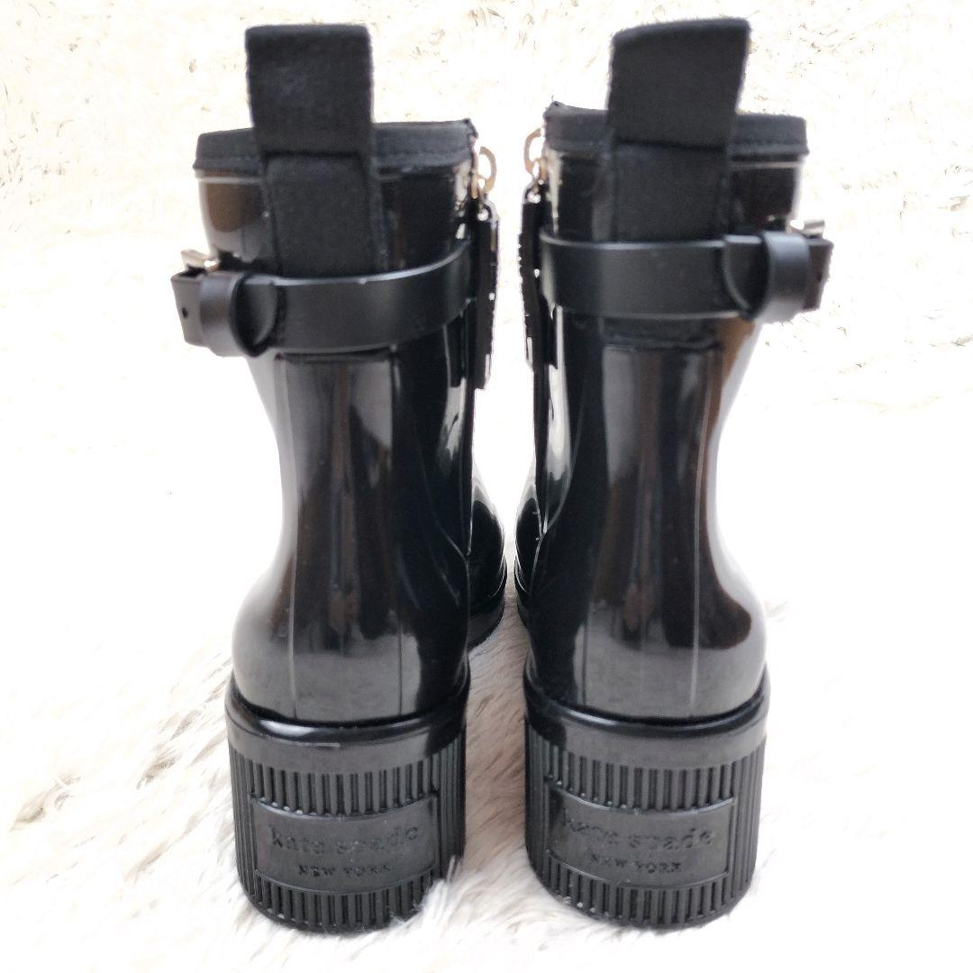 ✨️極美品✨️ ケイトスペードニューヨーク パドル パール レインブーツ 25