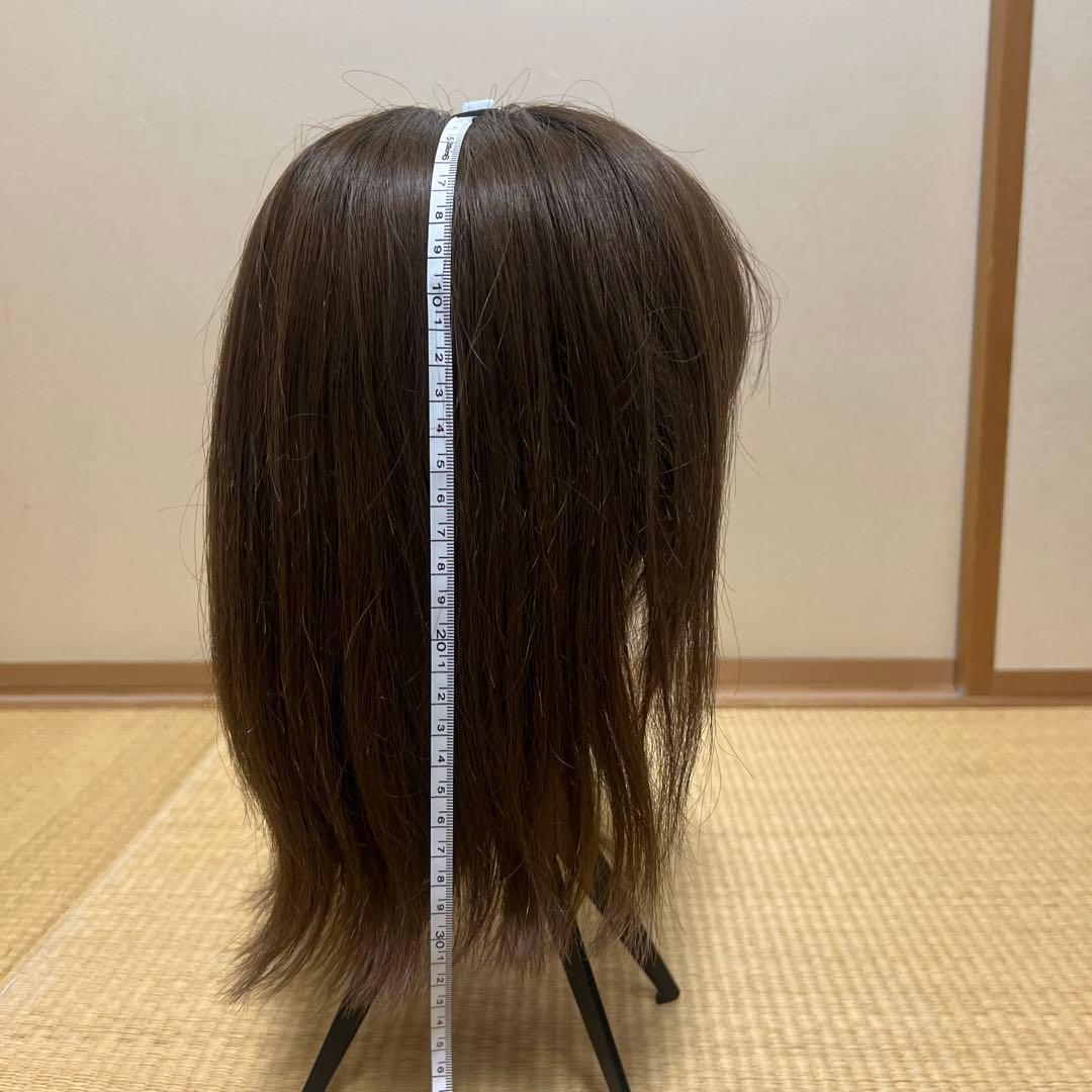 百合子ウィッグ人毛100%・ズレないバンド、絶壁サポートパッド　3点セット