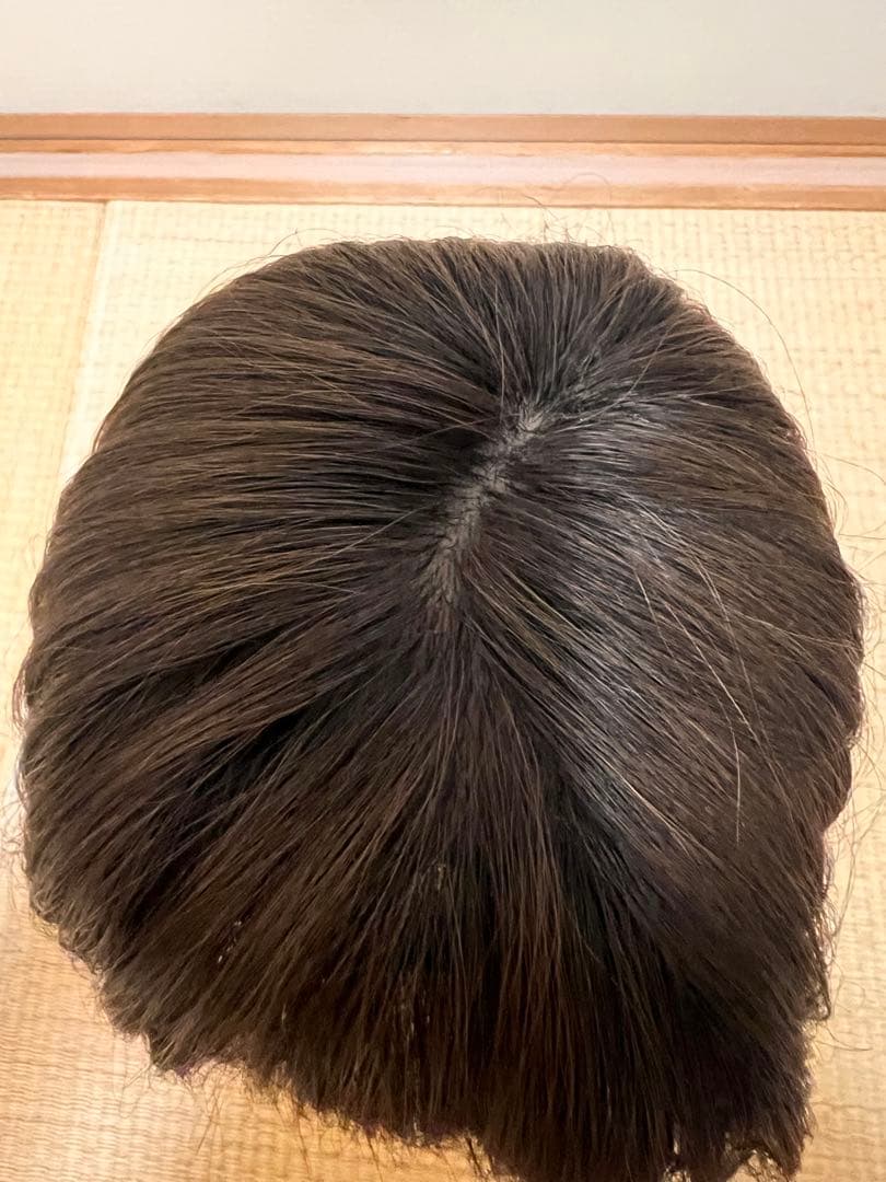 百合子ウィッグ人毛100%・ズレないバンド、絶壁サポートパッド　3点セット