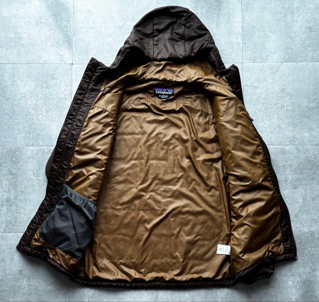 09年製　パタゴニア プリマロフト マイクロパフ フーデッドジャケット　ブラウン