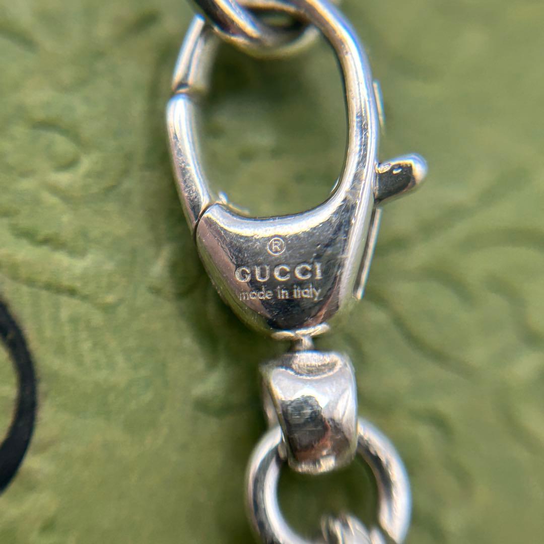 美品　グッチ　あずき　チェーンのみ　ネックレス　シルバー　925 約50cm