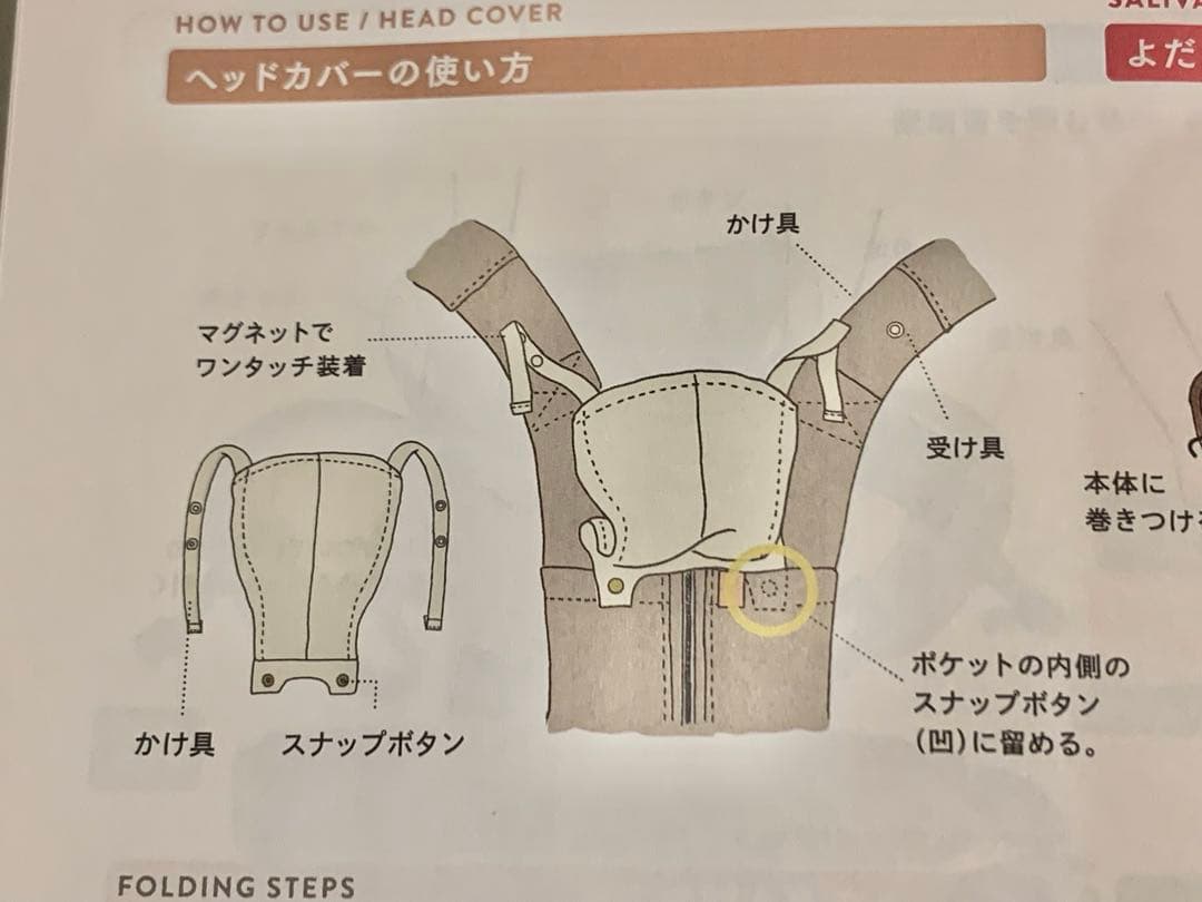 キューズベリー　NICO 抱っこ紐 ヘッドカバー付き