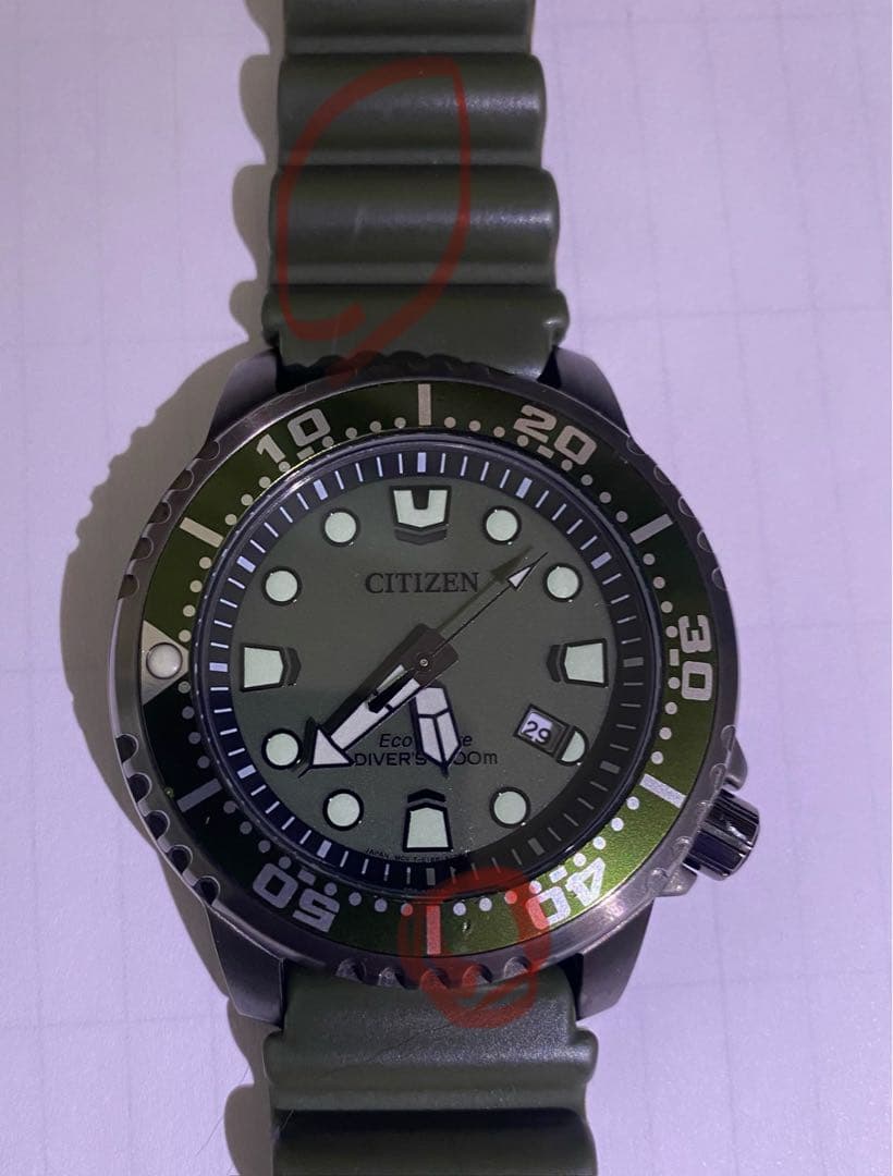 CITIZEN ダイバーズウォッチ オリーブグリーン