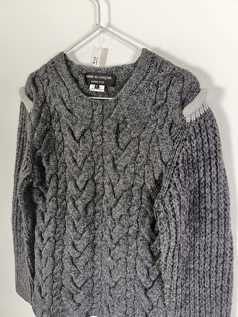 COMME des GARCONS HOMME PLUS ケーブルニット M