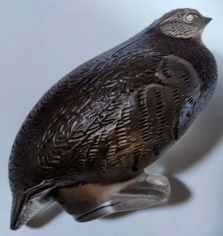 ルネ　ラリック　R LALIQUE　ウズラ　置物　オブジェ　クリスタル