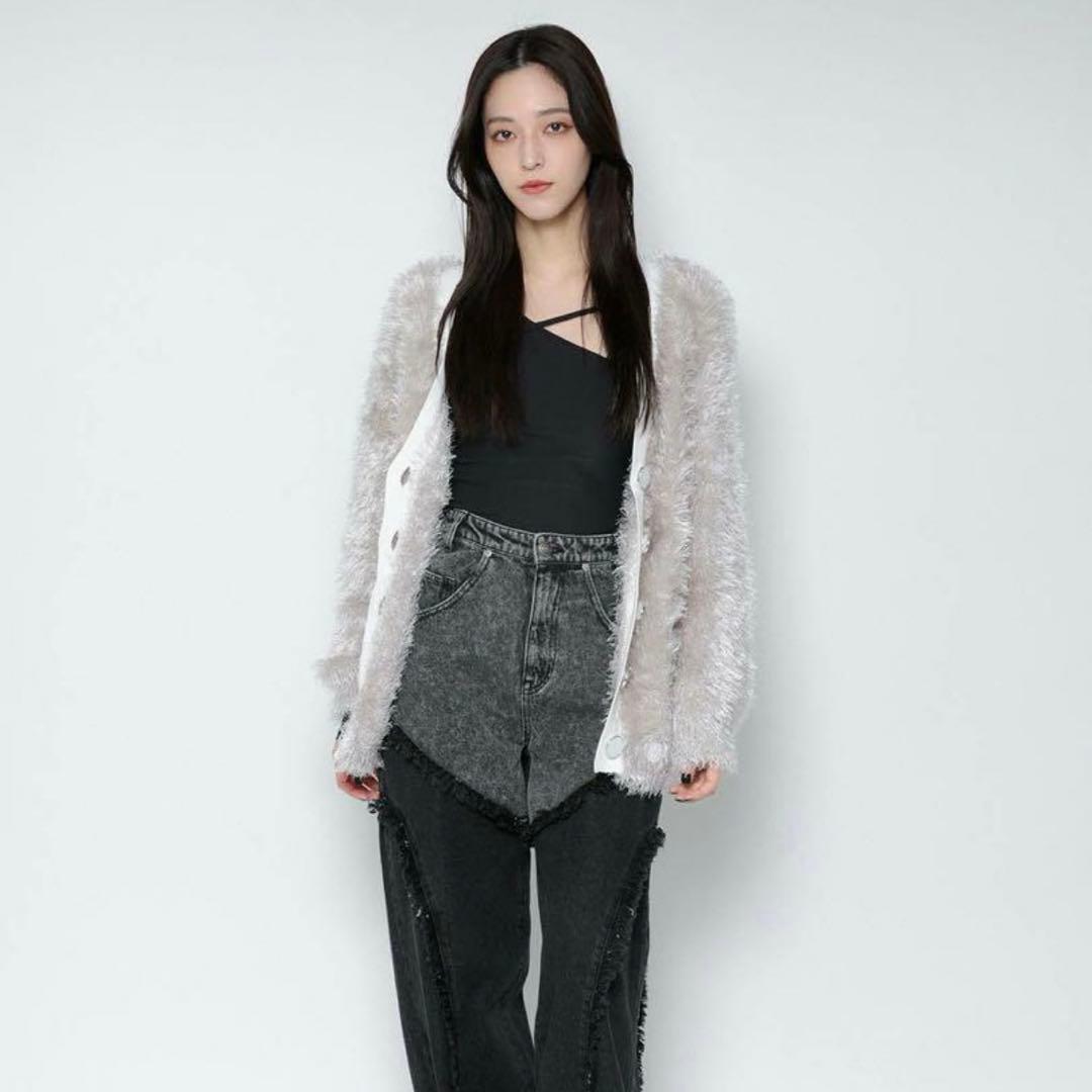 トップス melt the lady basic shaggy cardigan