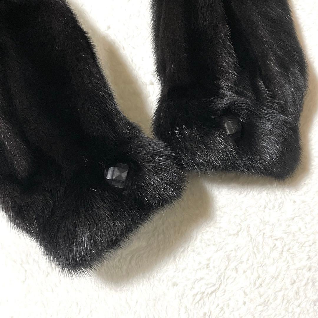 【大きいサイズ】ミンク 本毛皮 ロング コート リアルファー サイズXL〜XXL