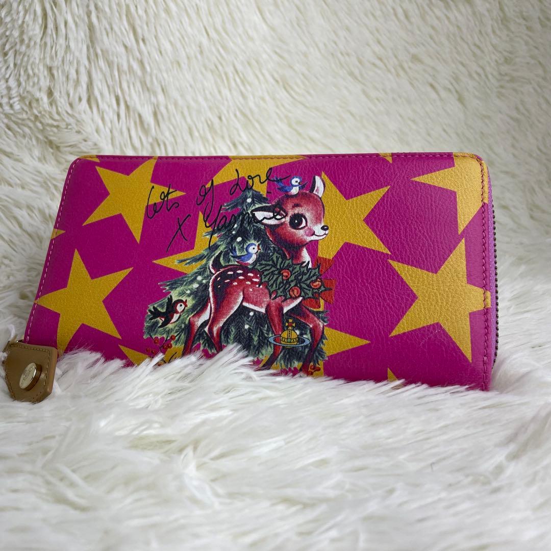 希少 ヴィヴィアンウエストウッド 長財布 バンビ  ラウンドジップ 星柄