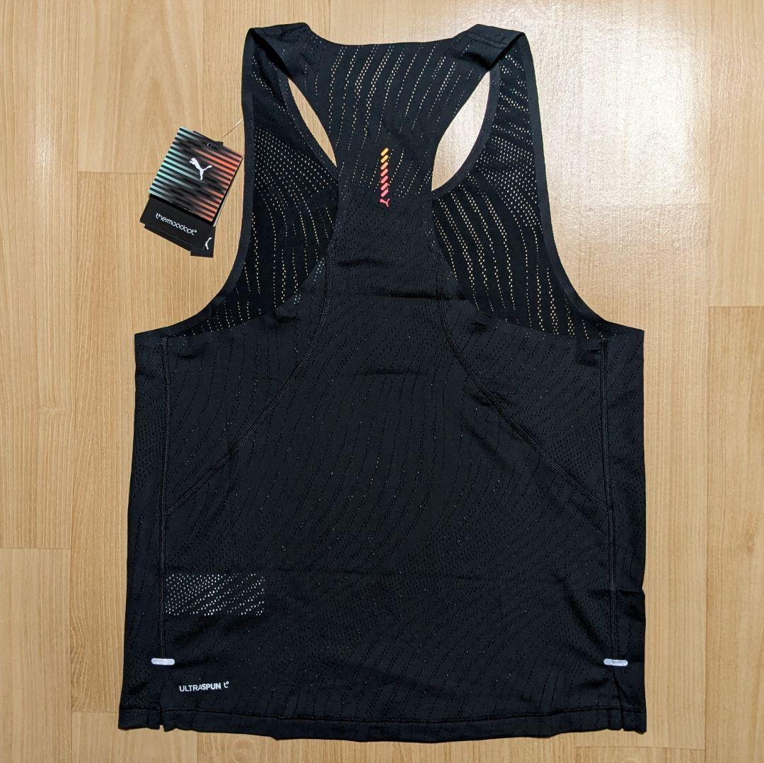 ■PUMA セットアップ 上下 黒 シングレット ショーツ タンクトップ 陸上■