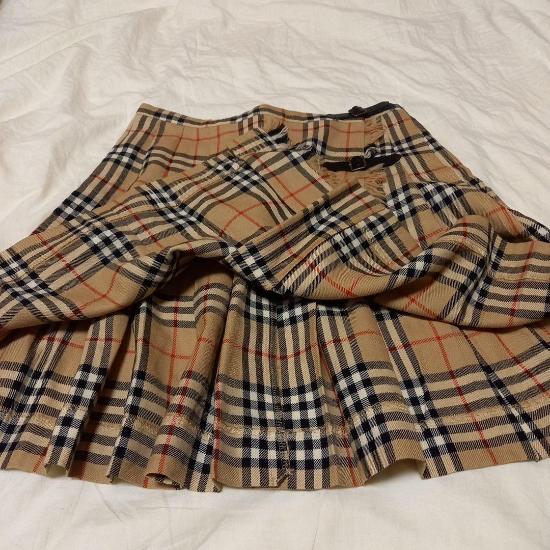 バーバリーブルーレーベル　ヒダ巻きスカート