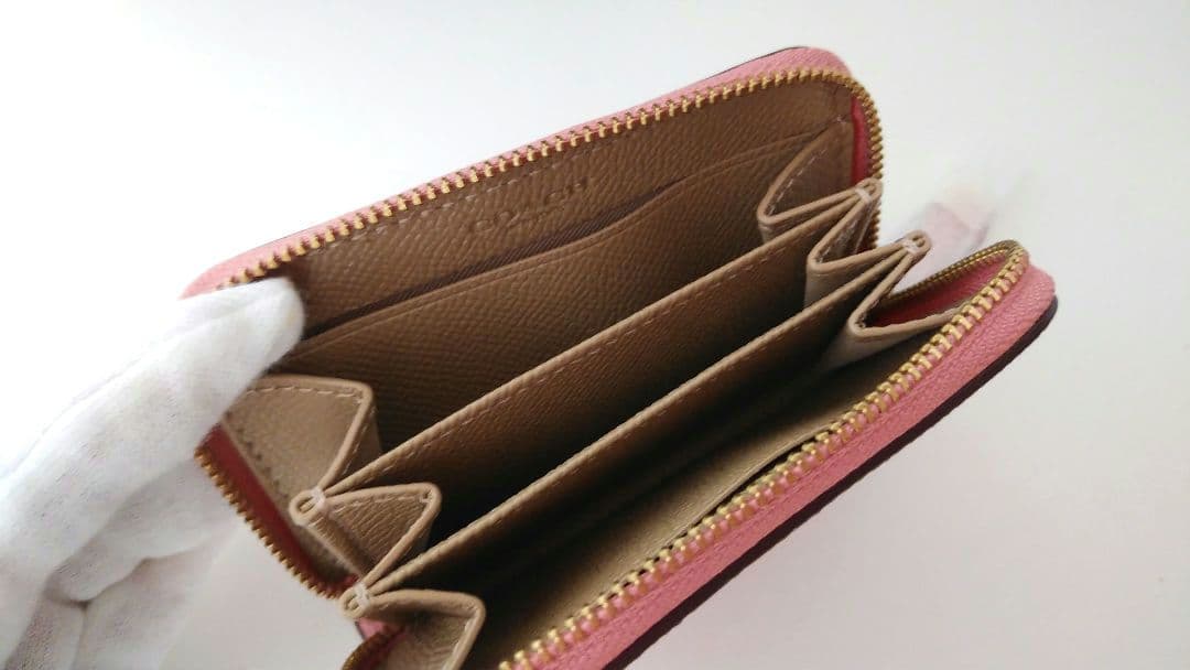 未使用品☆コーチ☆ケース カードケース ミニ財布☆レザー☆ピンク☆C