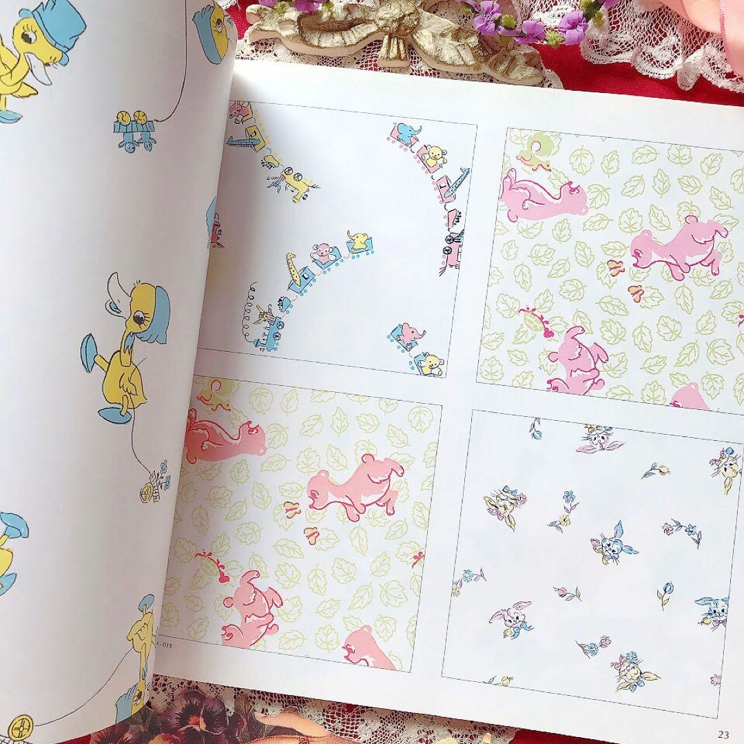 レトロアニマル ヴィンテージ子供服 テキスタイル洋書♡素材CD-ROM付き 猫