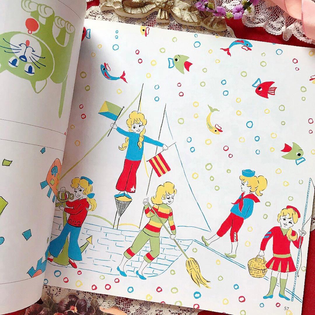 レトロアニマル ヴィンテージ子供服 テキスタイル洋書♡素材CD-ROM付き 猫