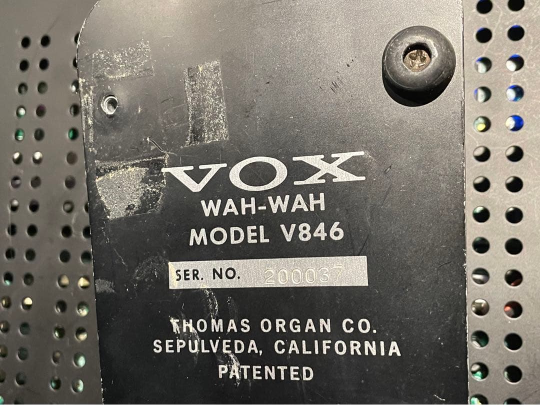 VOX V846 WAH-WAH シリアル200037 米国製？ヴィンテージ