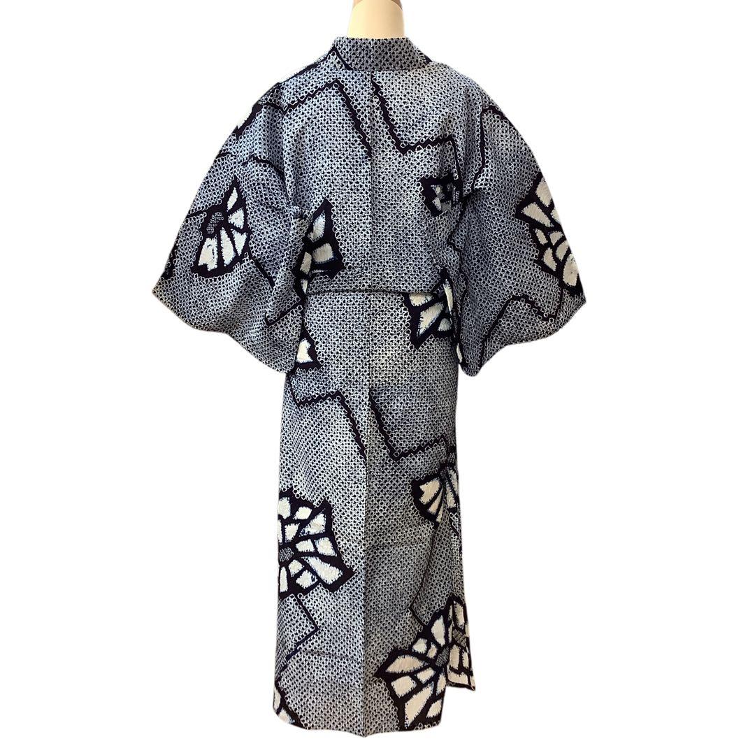 ◎mk-1692　有松鳴海　絞り　浴衣　夏　有松絞り　ゆかた　G-7-11