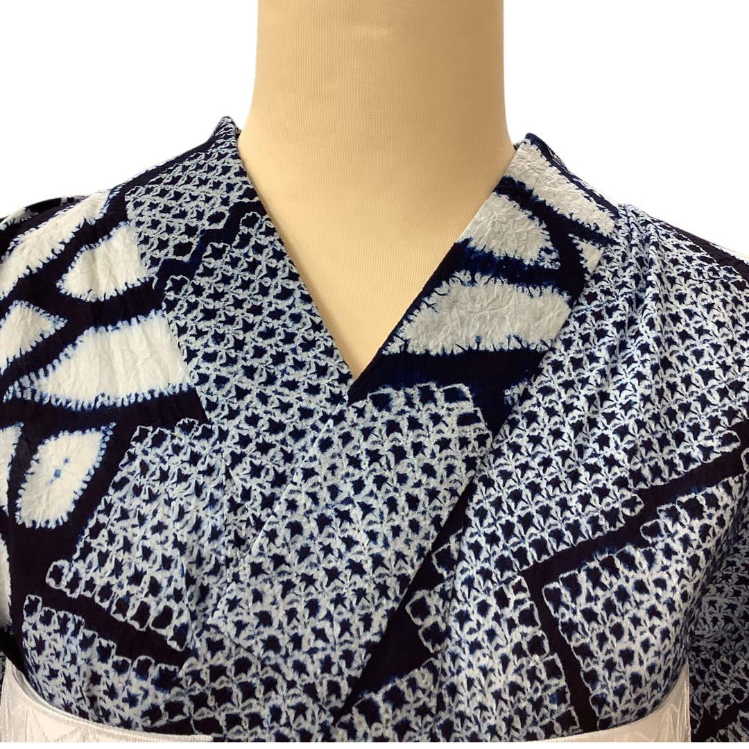 ◎mk-1692　有松鳴海　絞り　浴衣　夏　有松絞り　ゆかた　G-7-11