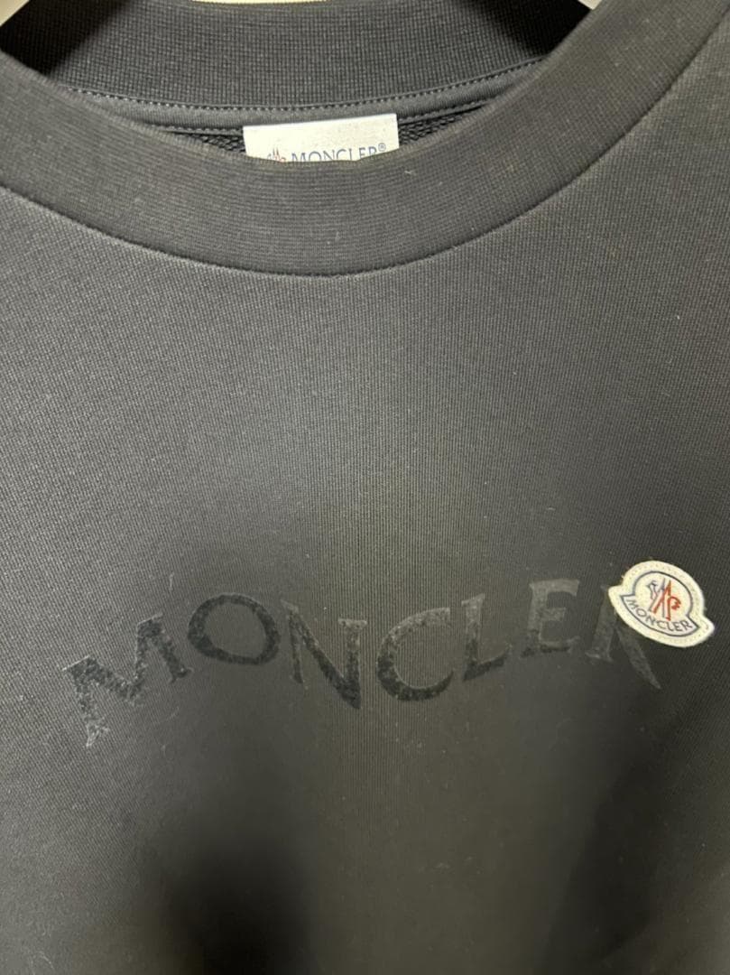 新品未使用☆MONCLER Letteringlogo スウェット M 黒色