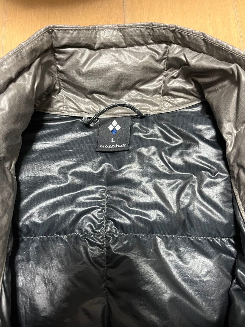 モンベル800FPスペリオダウンコンバーチブルジャケットLサイズ　シルバー