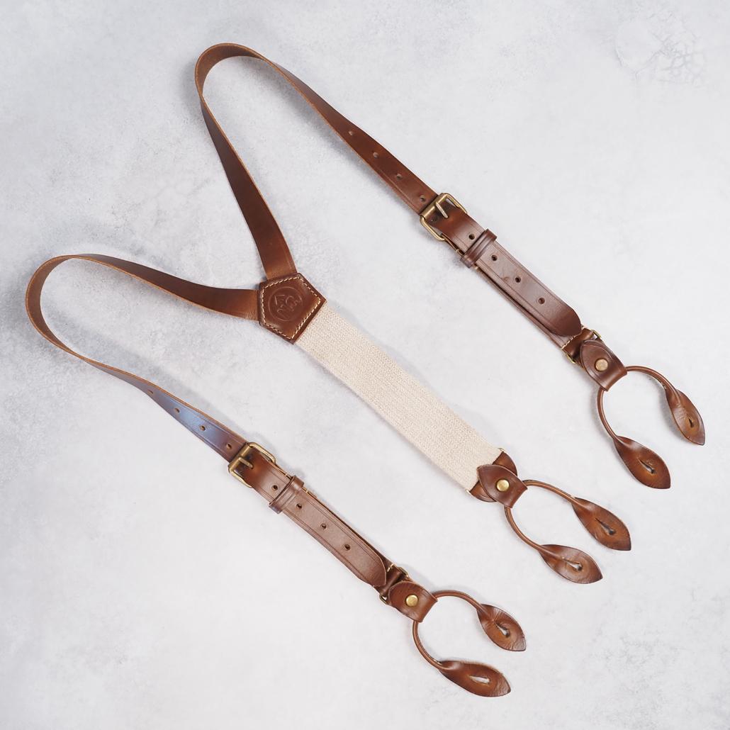 Nigel Cabourn ホーウィン クロムエクセルレザー サスペンダー