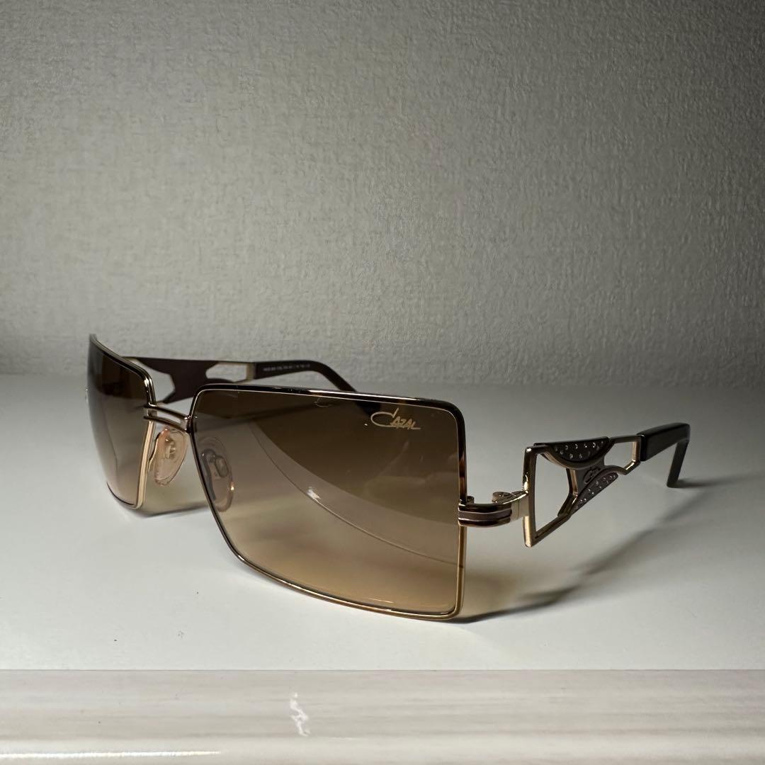廃盤 vintage CAZAL ストーン入り サングラス メガネ ケース付き