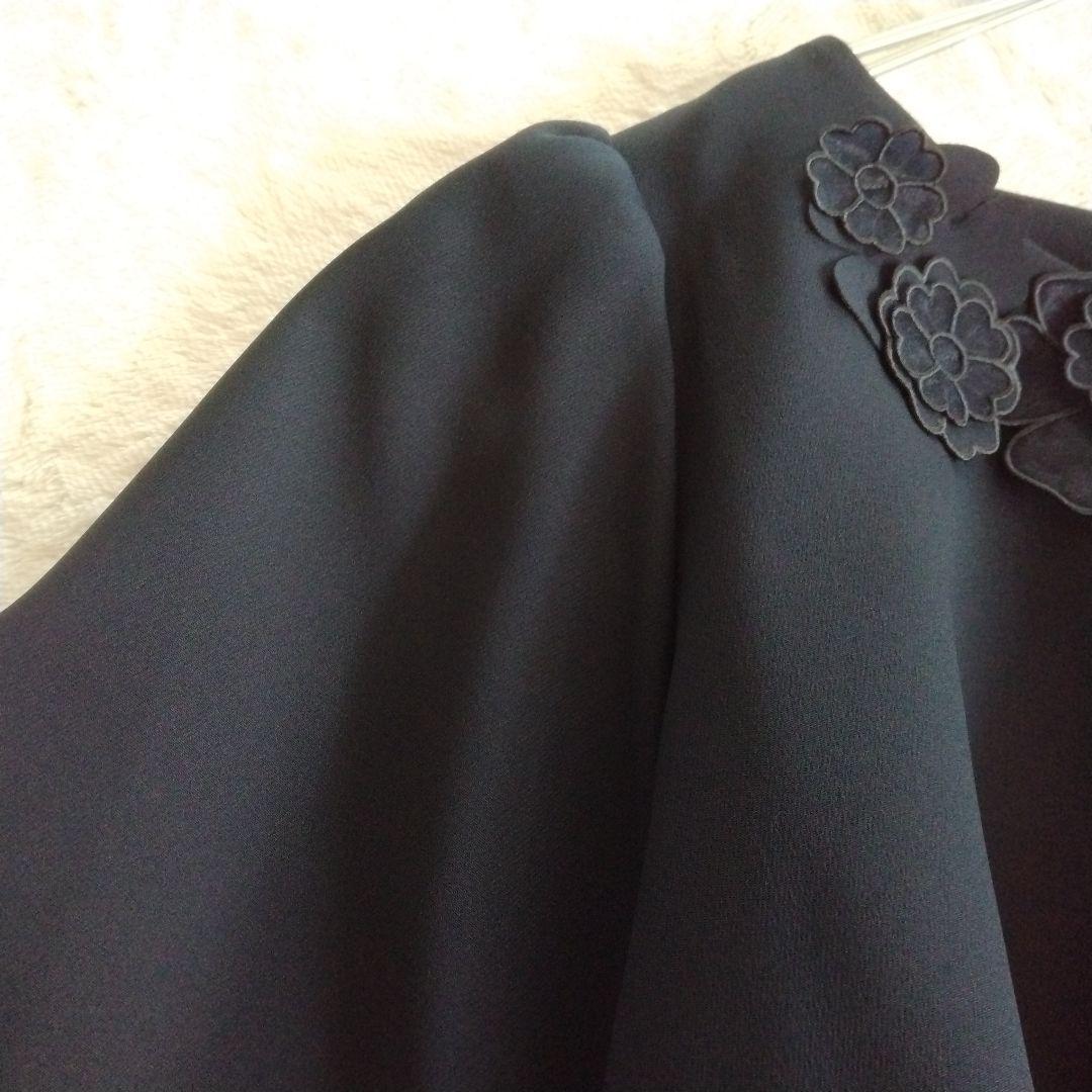 【ローズティアラ】未使用 24AW 大きいサイズ46 フラワーモチーフ ブラウス