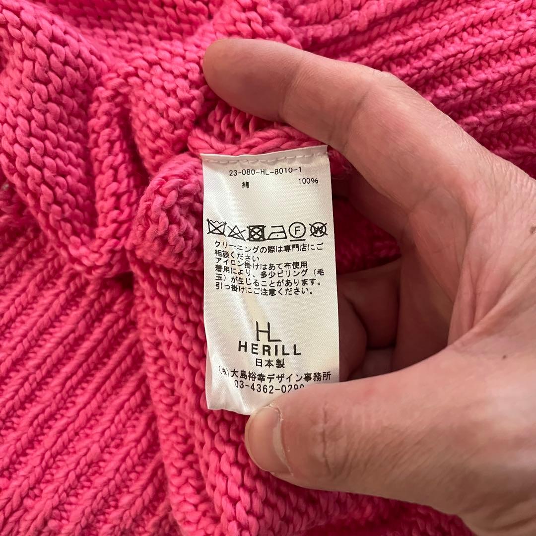 HERILL/2/コットンニット/美品/ヘリル/ピンク