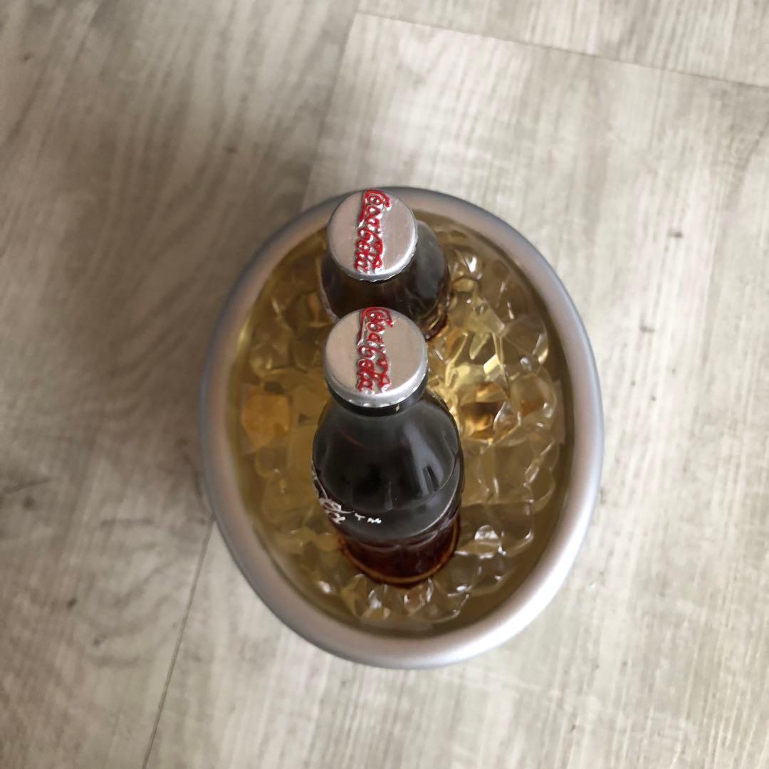 アメリカUSAビンテージコカコーラボトル2本クーラーボックスディスプレイ置物