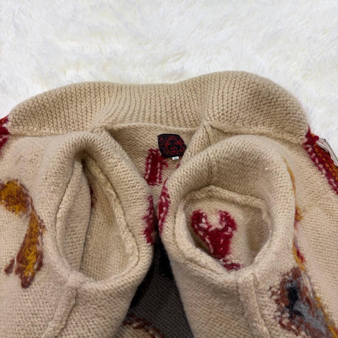 【美品】EVISU GOALLA カウチンニットセーター カーディガン 40 L