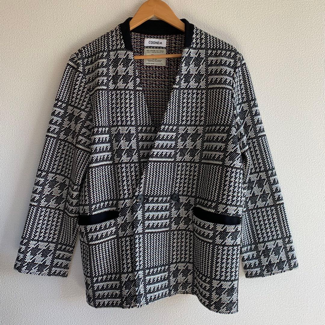 未使用に近い　COOHEM カーディガン　ジャケット米富　メンズ　M 日本製