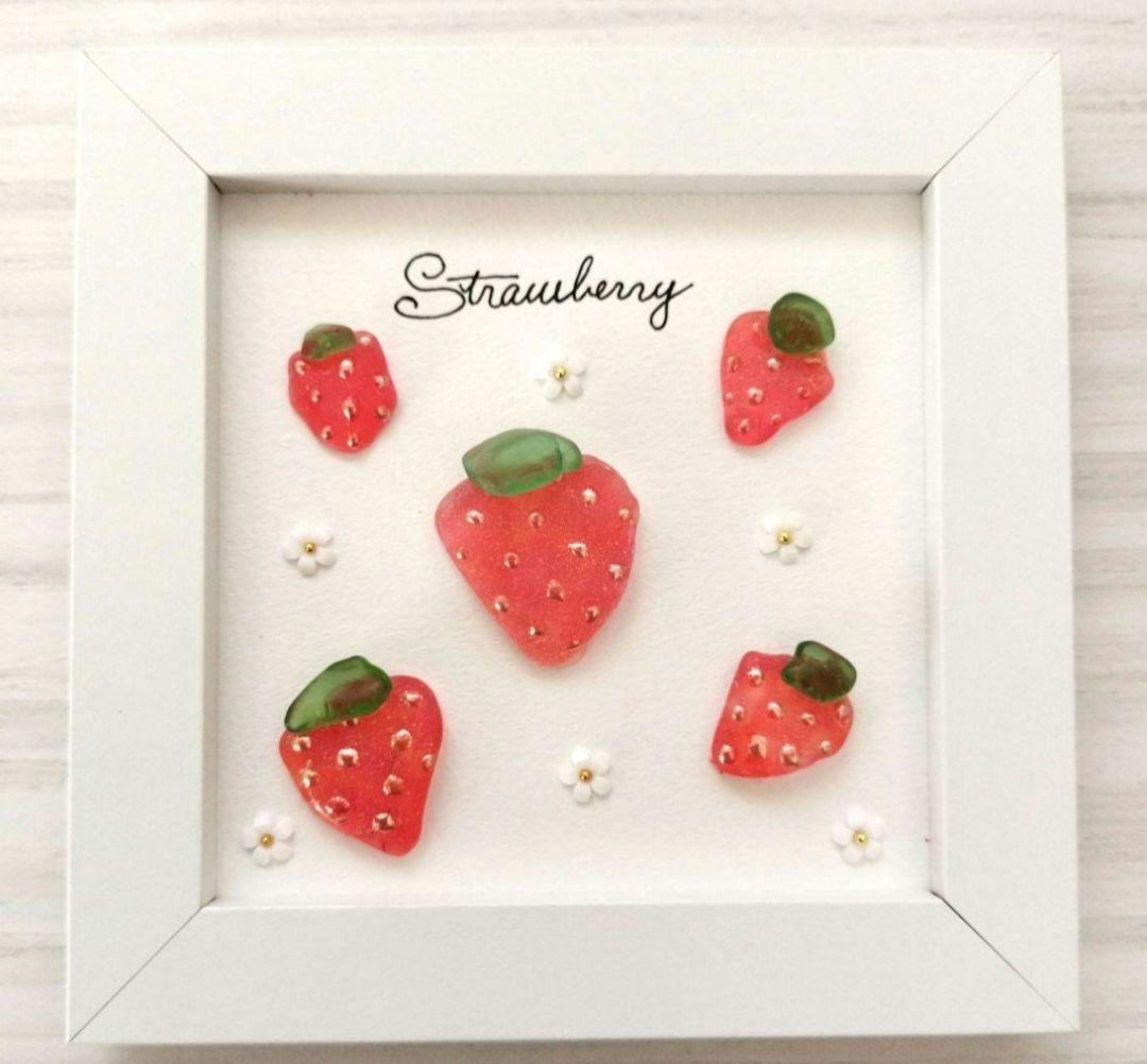 ゆきんこ様シーグラスアート7点　ブーツいちごバレンタイントナカイツリー⑥、⑦秋