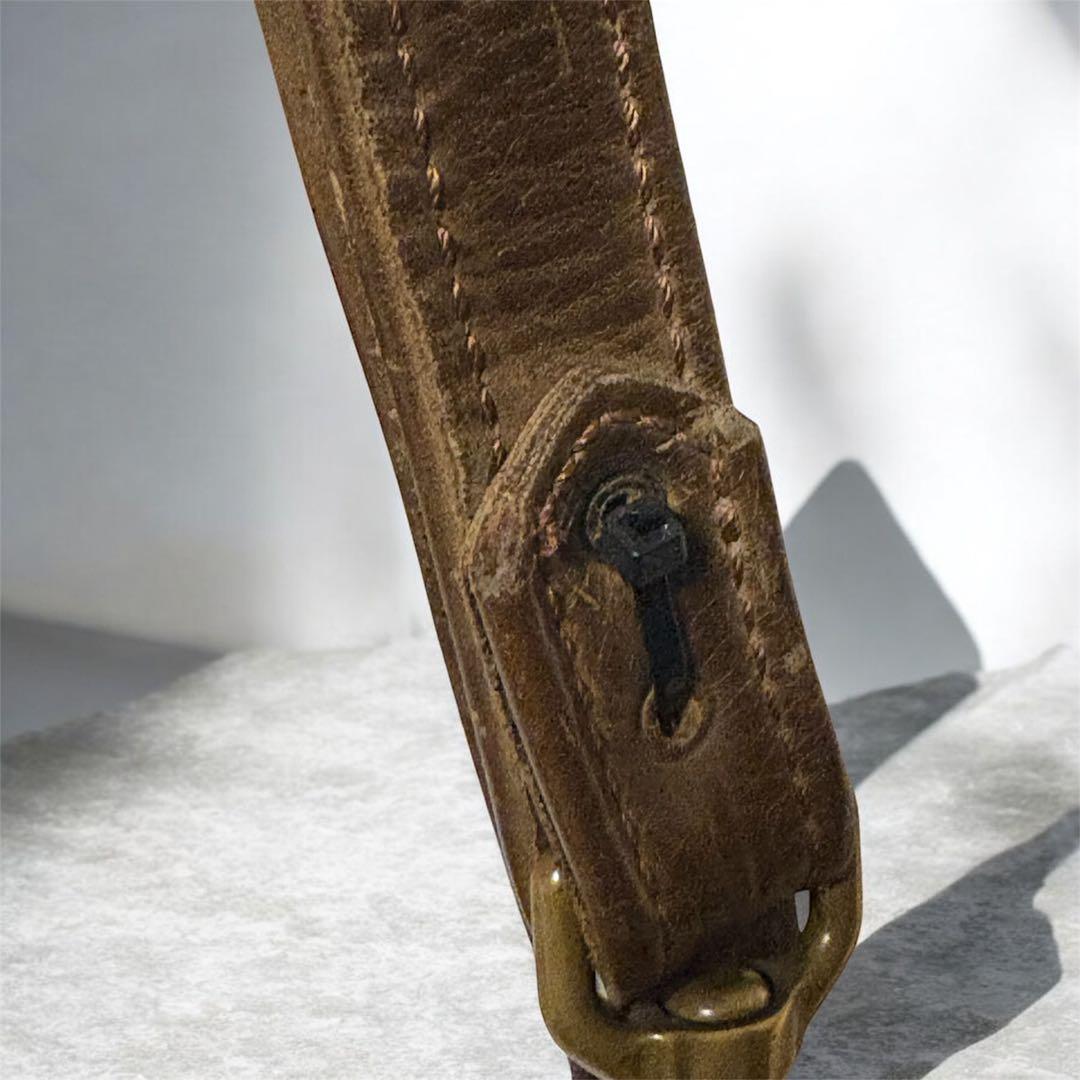 K*H様 HTCヴィンテージ レザーショルダーバッグ ブラウン 本革 フラップ式