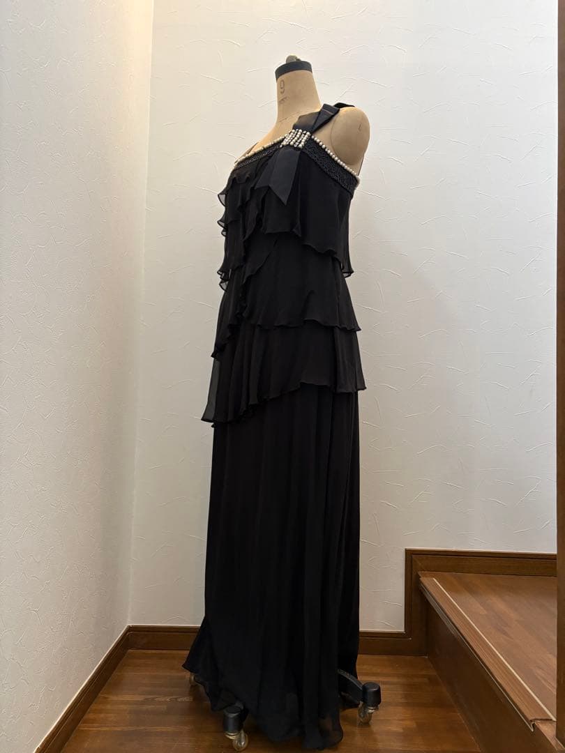 パーティドレスブラックロングドレス
