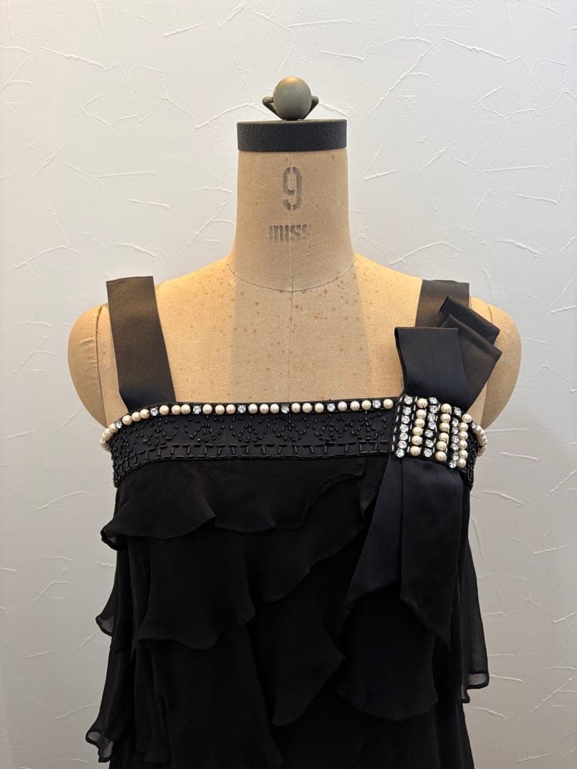 パーティドレスブラックロングドレス