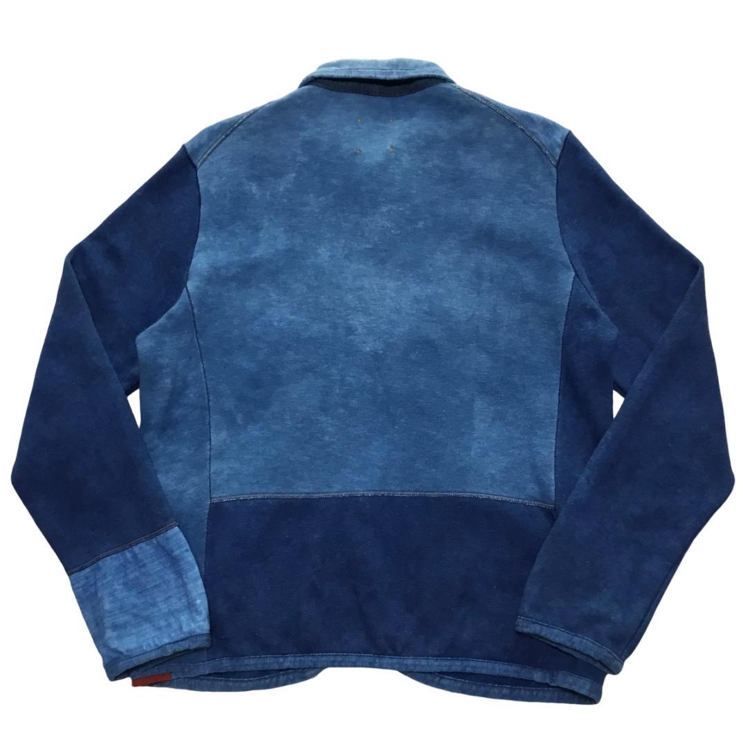 45R 藍職人 いろいろ ムラ染めパッチワーク カバーオール サイズ2