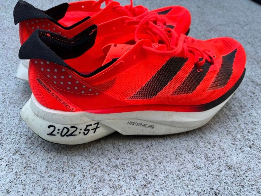 adidas ADIZERO ADIOS PRO 3 赤　オレンジ