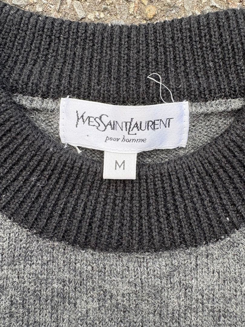 Yves Saint Laurent イブサンローラン グレー セーター 古着