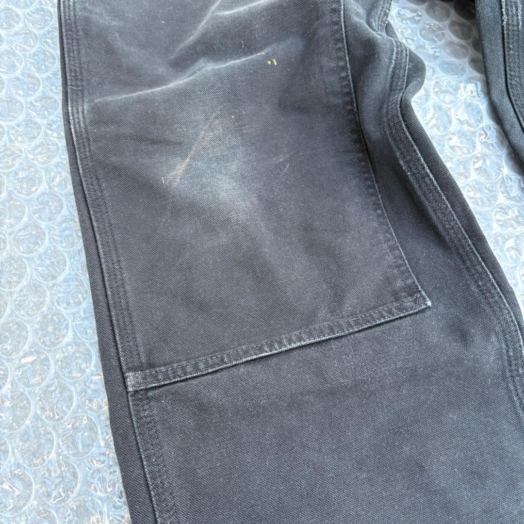 雰囲気抜群 90s メキシコ製 Carhartt ダブルニー ワークパンツ ブラ