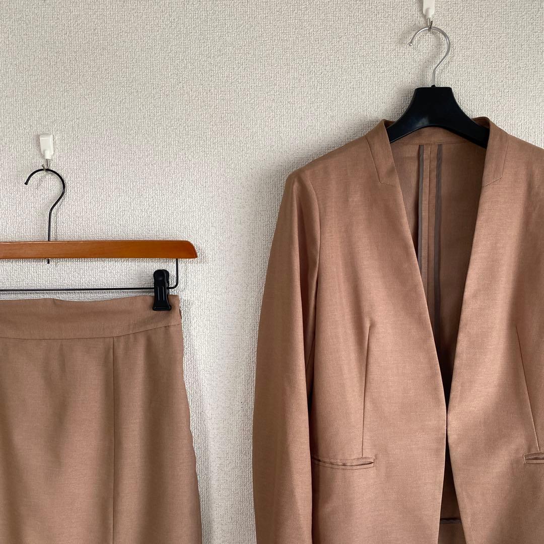 グリーンレーベル Vカラー ノーカラー スーツ 上38下40 W72 DMW