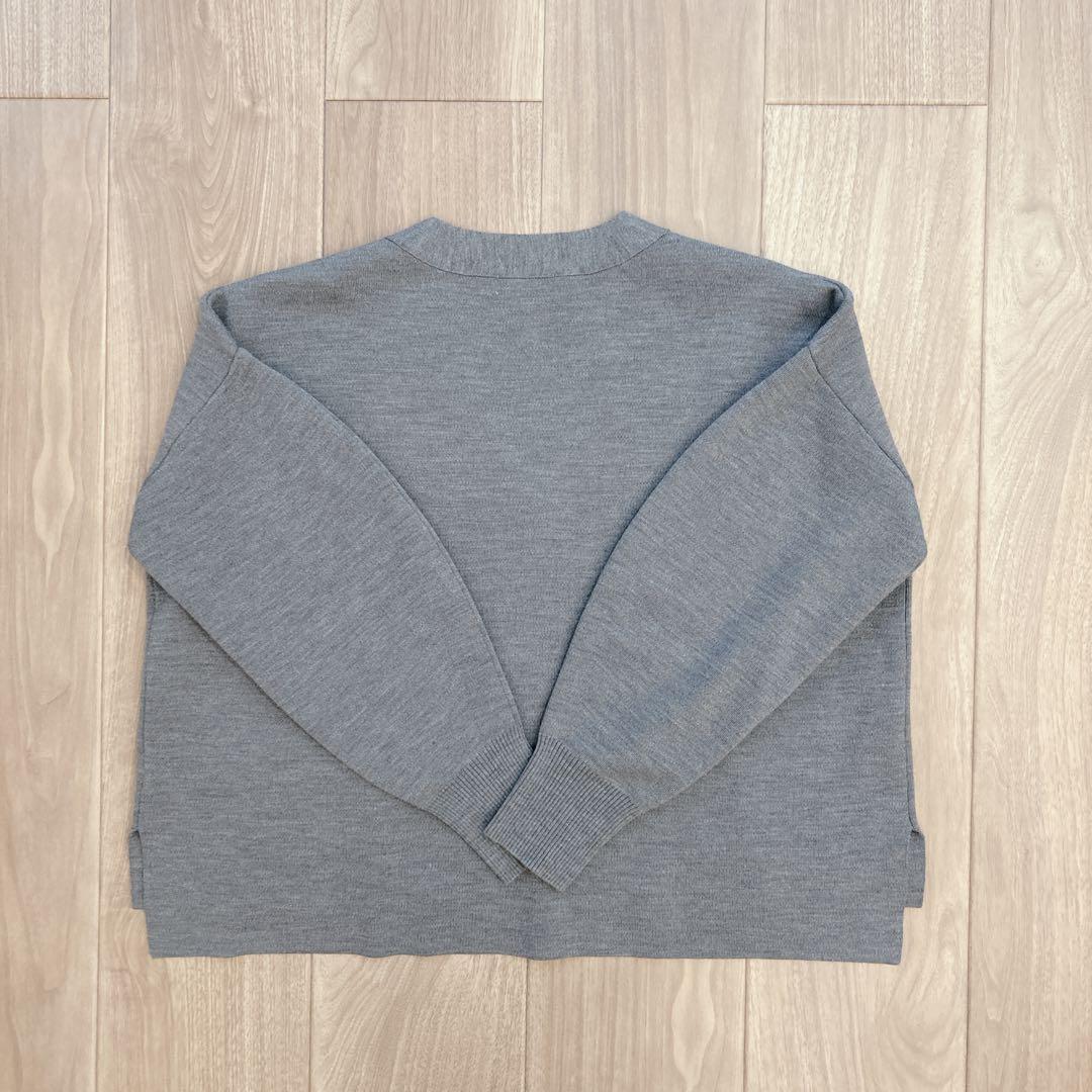 IENA スーパーファインスムースショートカーディガン　グレー　イエナ