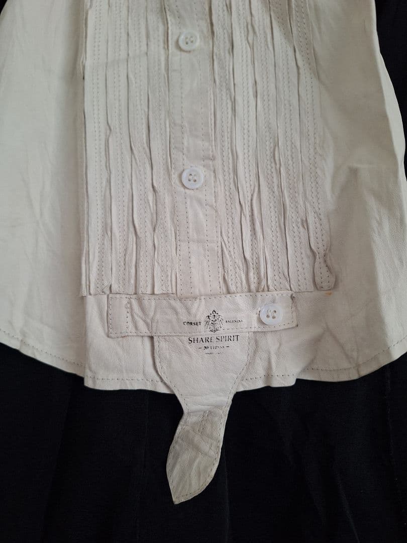 ドレスシャツ風　Leatherベスト　SHARE SPIRIT