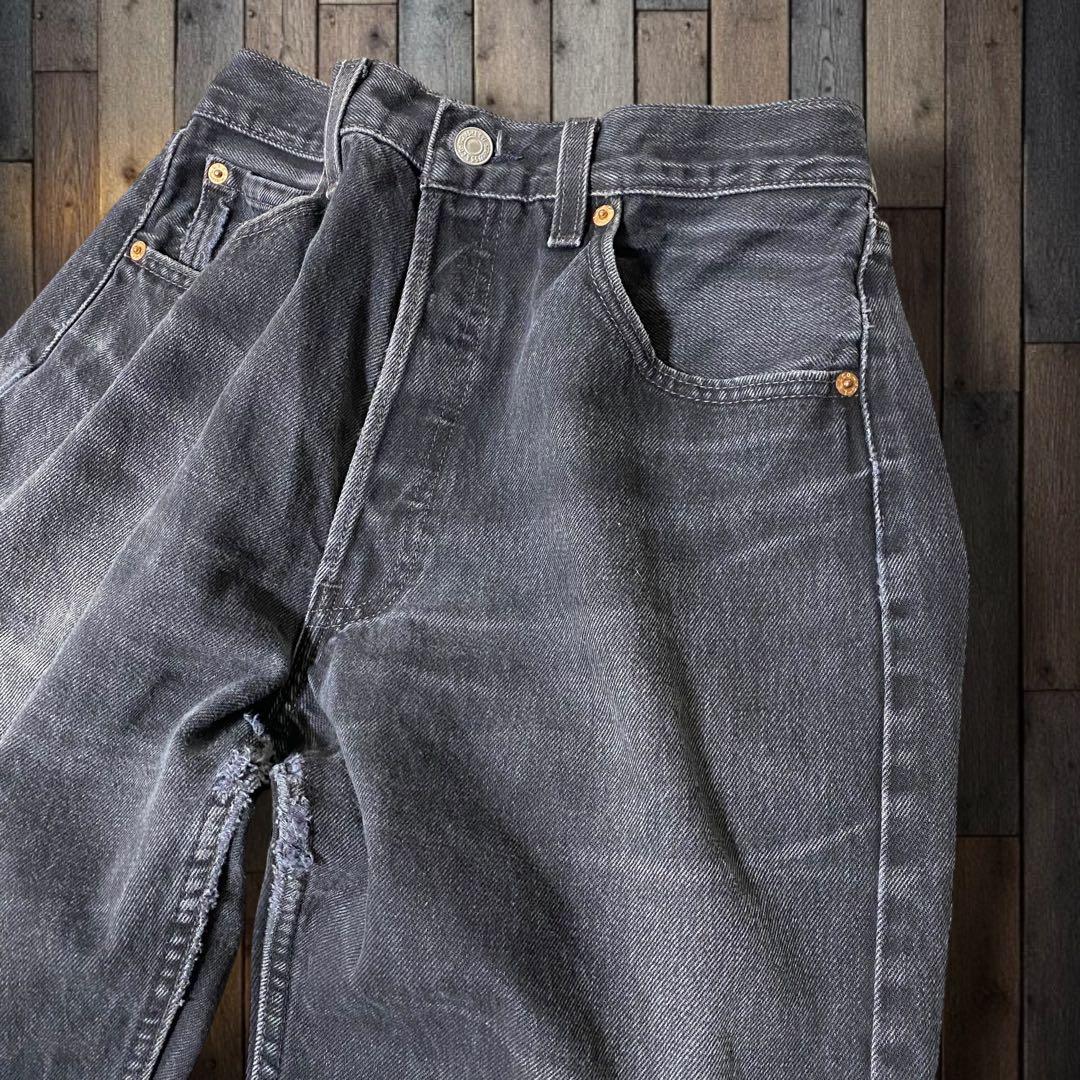 ギ*隊様 90'sUSA製リーバイス 501 ストレート ブラックデニム ジーン