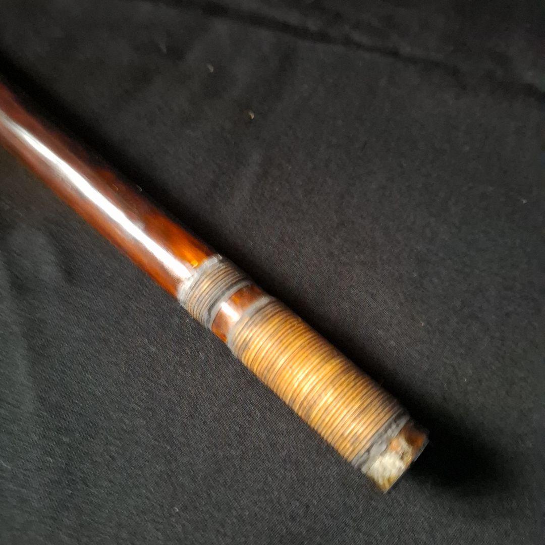 篠笛　古典調　7穴　5本調子　燻風仕上げ　天地胴藤巻き　超鐵仕様