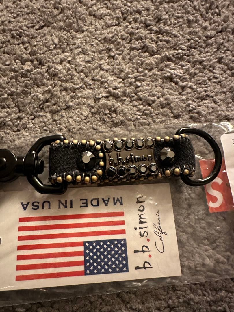 小物 Supreme bbsimon Denim Keychain Black