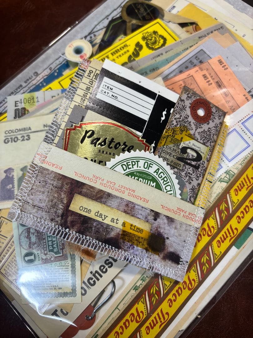 ❶ビンテージ紙モノset アソート 蚤の市 ジャンクジャーナル