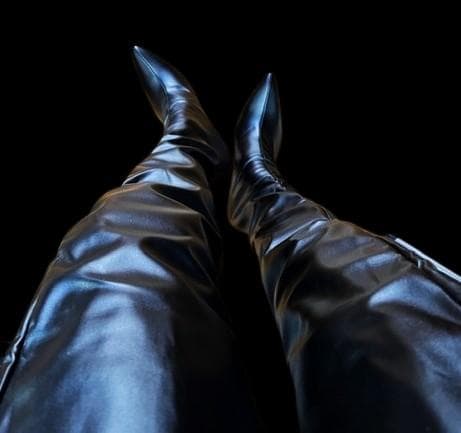 ニーハイ 超ロングブーツ 81cm 柔らかスムースレザー 26.5cm 尖り