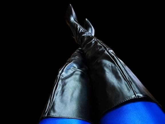 ニーハイ 超ロングブーツ 81cm 柔らかスムースレザー 26.5cm 尖り