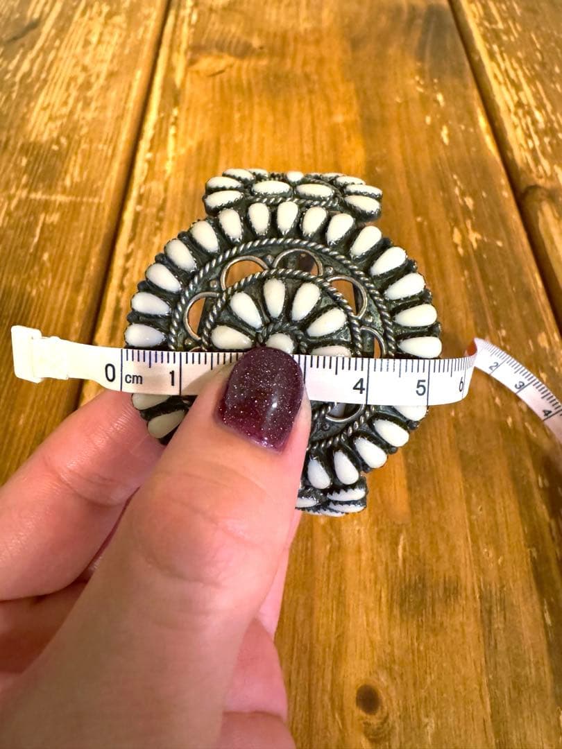 インディアンジュエリ⭐︎ズニ族　ニードルポイントバングル